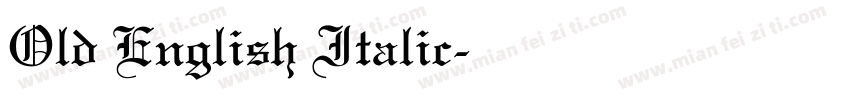 Old English Italic字体转换